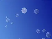 Screenshot of Bubbul free online game showing various sized bubbles floating on screen with score UI