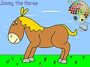 Play Jimmy the Horse free online coloring game. Use the digital tools to color the picture of the horse and make it look pretty.