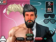 Play Face Off free online photo editor game, putting a face onto a silly background