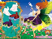 Beautiful Dark Angel dress-up game, customizing a fantasy gothic princess with dark wings and fashionable accessories on PlayArcadeHub