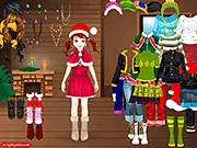 Bliinky Christmas Dress Up free online game, dazzling holiday outfit selection, Christmas party fashion game on PlayArcadeHub