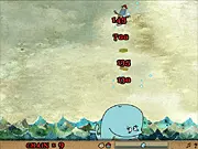FlapJack - Adventure Bound free online game, cartoon whale launching a kid to collect gold coins