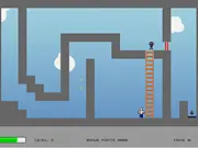 Agent Platformer 2 free online jetpack game, control agent to avoid hazards and collect coins on PlayArcadeHub