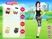 Spring Blooms free online dress-up game, style clothes, cherry blossoms, fashion game on PlayArcadeHub