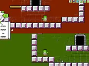 FrankNSplit free online game, Frankenstein's monster split in half, two-button platformer, multitasking skill game, guiding two characters simultaneously