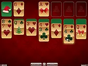 Christmas Solitaire free online game, festive card game, holiday themed solitaire, playing cards with Christmas icons