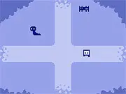 Tanaka's Friendly Adventure game screen showing a small, blocky pixel art character named Tanaka walking through a simple, charming outdoor environment while gathering their friends.