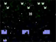 Armada V gameplay screenshot, retro space shooter game, classic arcade style invader game online free
