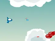 Combat in Clouds gameplay screenshot, free online airplane shooter game, top-down aerial combat arcade
