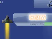 Word Fission game screen showing a rocket launching with letters floating for word forming