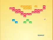 Bounce Back game screenshot, a paddle bouncing a ball against a wall of colored blocks