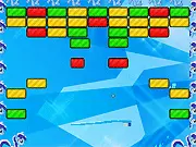 Screenshot of Colgate's Adventure Ball game showing a ball bouncing off a paddle to break colored blocks.