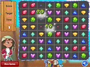 Ana The Pirate Jewel Match game screenshot showing colorful gems and a pirate-themed puzzle board. Play the free online game on PlayArcadeHub.