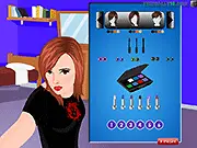 Character receiving a makeover, trying on new clothes and a hairstyle for a profile photo in the Profile Photo Makeover game