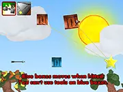 StarFire Puzzler online game screenshot, shooting an arrow into a star, free puzzle game on PlayArcadeHub