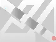 Screenshot of Dangerous Maze 2 online game showing a small blue dot being guided carefully through a narrow, dark, winding maze.