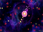 RetroShoot 360 online arcade game screenshot, retro-style spaceship shooting enemies, play free shoot-'em-up game on PlayArcadeHub