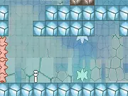 Cold Light free online platformer game screenshot - trapped character jumping over deadly spike traps