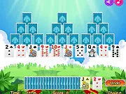 Magic Castle Solitaire online card game screenshot, fantasy-themed Klondike layout, play free online solitaire game on PlayArcadeHub