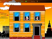 Screenshot from the Altex Shooter game showing the facade of a building with a target visible in one of the windows