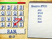Play Word Grid free online, forming words from adjacent letters in a 4x4 letter tile puzzle game