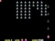 Screenshot of the Throw Rock online game interface showing a projectile being launched over an obstacle toward cartoon targets.