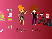 Maeven and Fia two girl dress up game, drag and drop fashion styling, play free online on PlayArcadeHub