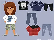 Sebastian Dress Up free online game, male character fashion styling, frat style clothes dress-up game