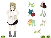 Silhouette Dress Up free online fashion game, stylized model being dressed with an expansive collection of unique clothes and accessories