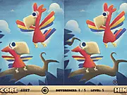 Jungle Spot the Difference free online game image showing two nearly identical jungle scenes