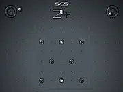 Free online Lightem Out puzzle game screenshot, showing a grid of illuminated squares waiting for a single strategic click.