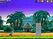 Run Cinbo Run 2 free online game, a character running and jumping over obstacles in a forest, endless runner gameplay screenshot
