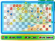 GemIslands online game screenshot showing an island full of gems and treasure