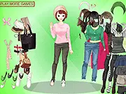 Parson Dressup online fashion game, free girl's dress-up game, mix and match clothes and jewelry on PlayArcadeHub
