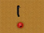 The centipede line avoiding geometric obstacles and collecting glowing gems in the Centipede Avoider puzzle game