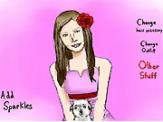 Hayley Dress Up free game screenshot - styling a girl for her special day outfit online