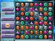 Three-in-a-row match of colorful fish and sea icons on a puzzle grid in the Funny World Underwater Match 3 game