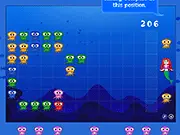 The Grumpy Octopuses online puzzle game showing the mermaid Lilly protected by smiling blue and purple octopuses