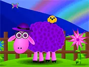 The iconic sheep character from Sheep Pimpimp Dress Up Game wearing sunglasses, a gold chain, and a fedora hat