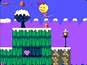 Tukky's Christmas 2 game screenshot, character slicing cats with a katana, play free online platformer