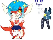 Screenshot of the iSoless Mermaid Dress Up game showing a cute chibi mermaid with a colorful tail and a sparkling crown.