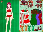 Colorful Christmas Dressup free online game - girl choosing holiday costume