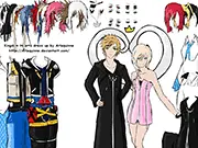 Kingdom Hearts II Dress Up free online game styling a couple from the RPG