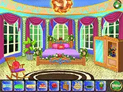 Designing a magical pink bedroom in the Fairy Princess Room online decorating game