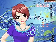 Screenshot of the character Katherine with half-finished makeup, showing various lipstick and eyeshadow options on the game interface.