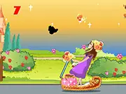Flora Flowrist free online game, a character catching brightly colored falling flowers and dodging dangerous dark flowers, arcade game play