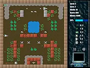 Elite Tanks strategy game screenshot, top-down view of tank combat, tank upgrades, destroy enemy units online