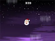 Christmas Penguin Jumping online game screenshot, Xmas Penguin jumping on ice stones, collecting boosters, vertical platformer game