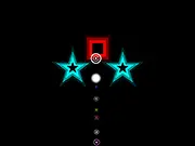 Gameplay screenshot of the Nion online puzzle shooter game, showing different geometric shapes as targets and the player's cannon preparing to fire a shot.