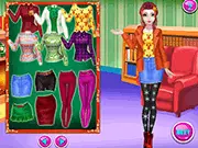 Perfect Christmas Tree Dress Up free online game styling a lady and decorating a living room